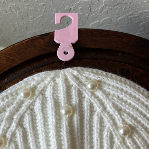 Kate Spade: French Cream Faux Pearl Beanie Hat- winter-one size - Picture 8 of 16